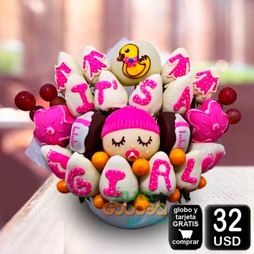 arreglo frutal Girl personalizado para cualquier ocasion