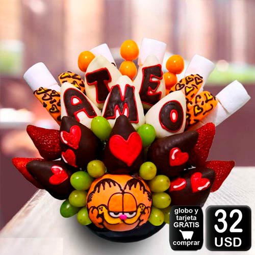 arreglo frutal Enamore para demostrar amor