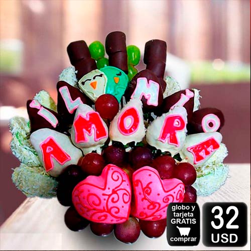 arreglo frutal Il mio amore para demostrar amor