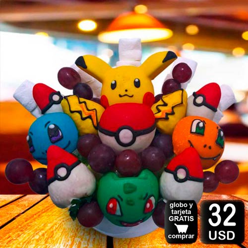 arreglo frutal Poke personalizado para cualquier ocasion