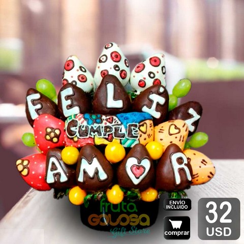 arreglo frutal special para cumpleaños